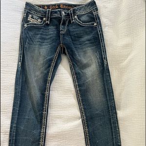 Womens Rock Revival Crop Alisa Jeans Size 25